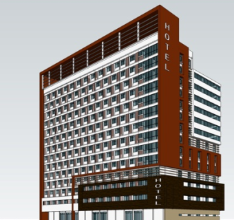 现代办公楼su模型