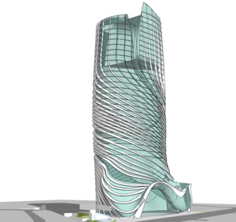 现代高层办公楼su模型