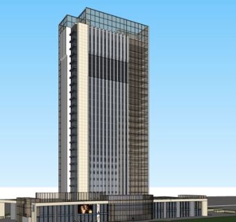 现代高层办公楼su模型