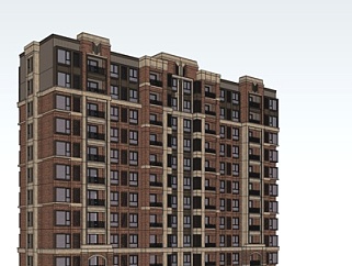 欧式公寓楼su模型