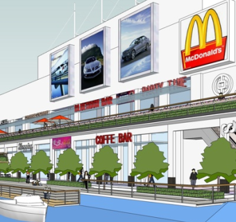 现代沿街商业建筑su模型