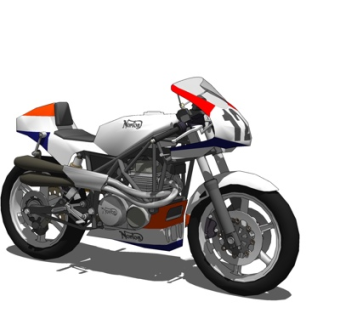 现代摩托车su模型