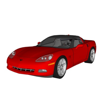 现代小汽车su模型