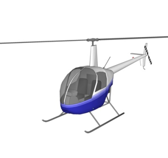 现代直升机su模型
