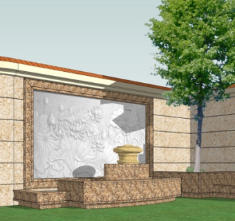 中式园林景观su模型