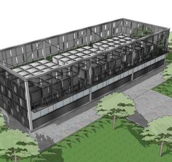 现代办公楼外观su模型