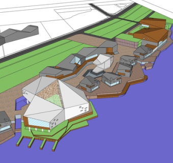 现代工业区规划su模型