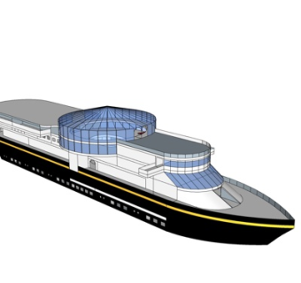 现代海船su模型