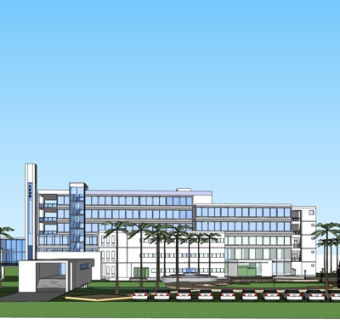 现代学校教学楼su模型