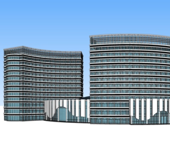 现代高层办公楼su模型