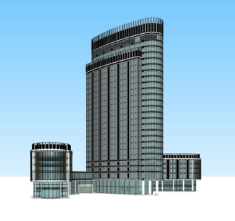 现代高层办公楼su模型