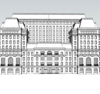 欧式酒店su模型