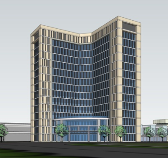 现代酒店su模型