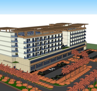 现代办公楼su模型