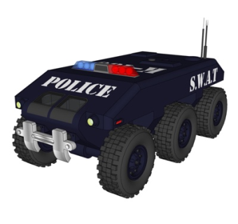 现代巡逻车su模型