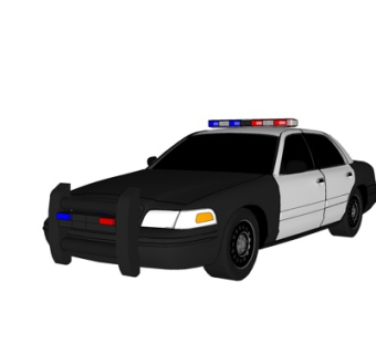 现代警车su模型
