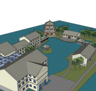 中式建筑su模型