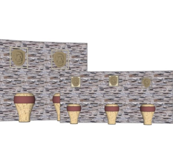 现代景观墙su模型