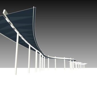 现代遮阳棚su模型