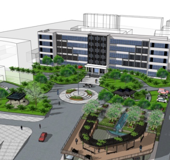 现代办公楼su模型