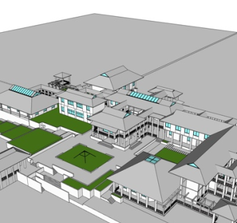 新中式建筑su模型