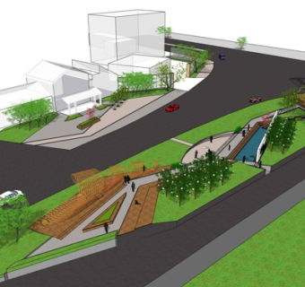 现代沿街商业建筑su模型