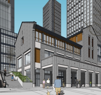 新中式沿街商业建筑su模型