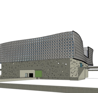 现代办公楼su模型