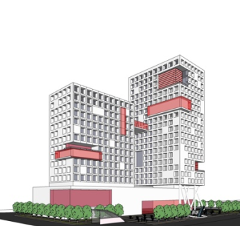 现代办公楼su模型