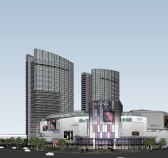现代沿街商业建筑su模型