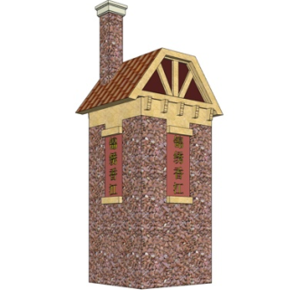 欧式建筑构件su模型