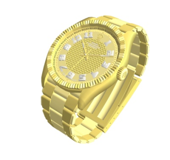 现代石英手表su模型