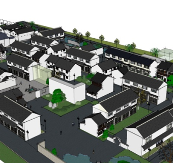 中式房屋建筑su模型