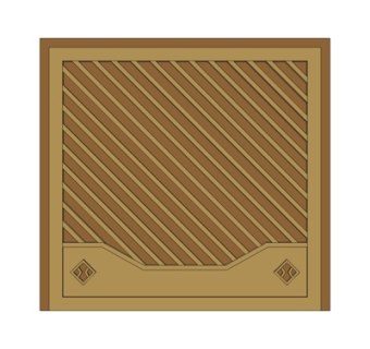 中式木质隔断su模型