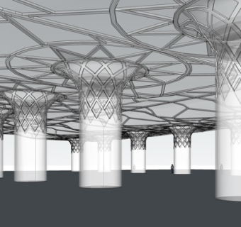 现代柱子su模型