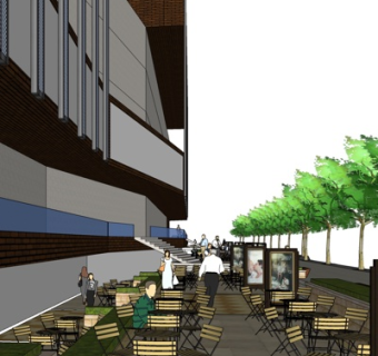 现代沿街商业建筑su模型