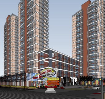 现代沿街商业建筑su模型