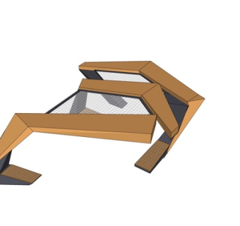 现代廊架su模型