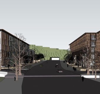 现代沿街商业建筑su模型