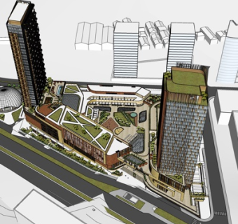 现代办公楼规划su模型