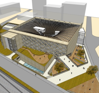 现代沿街商业建筑su模型