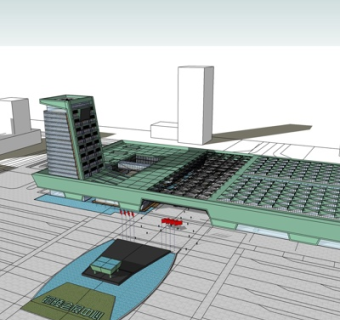现代会展中心su模型