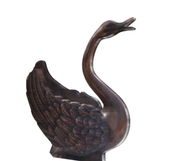 现代天鹅摆件su模型