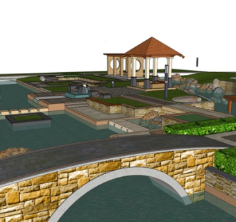 现代拱桥su模型