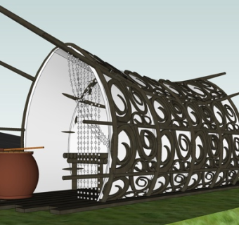 欧式长廊su模型