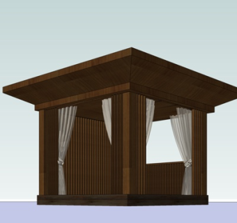 新中式凉亭su模型