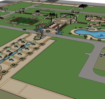 欧式公园su模型