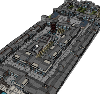 中式房屋规划su模型