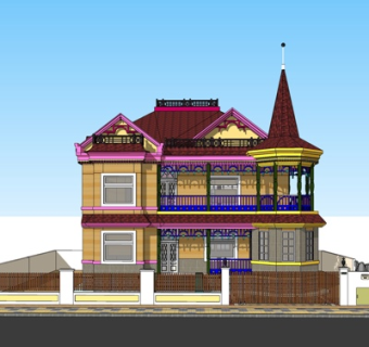 伊斯兰风独栋别墅su模型