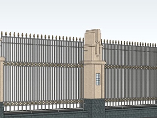欧式铁艺护栏su模型